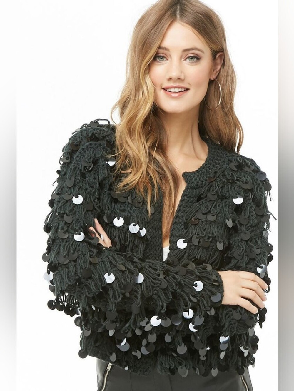 Sequin Knit Vest